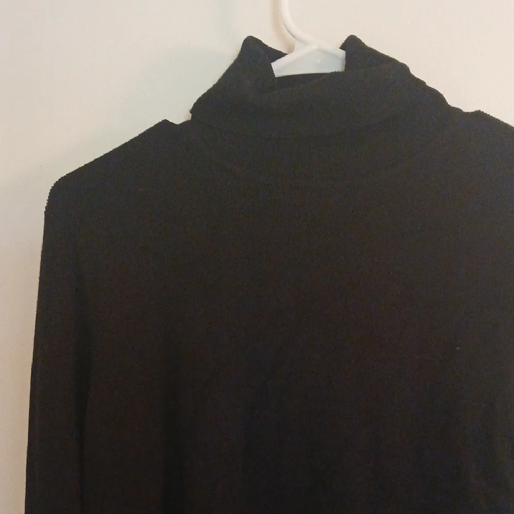 Chico' Black Turtle Neck Sweater Classic Knit - Picture 6 of 11